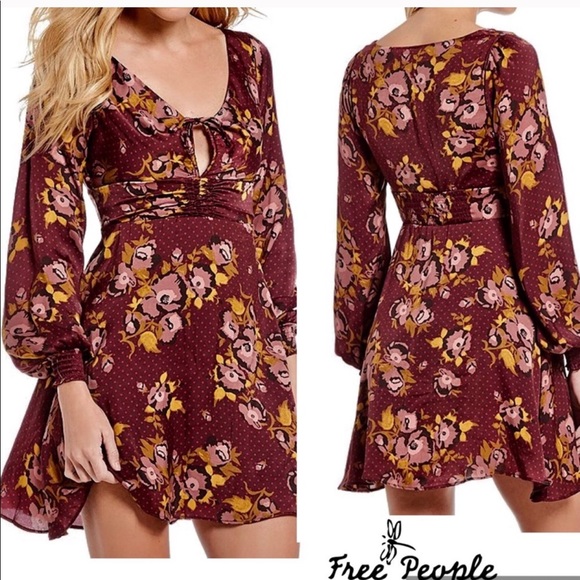 Free People Dresses & Skirts - Purple Red Dress FREE PEOPLE  Mini  NWT